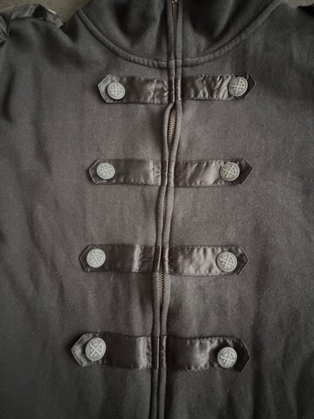 Our Silent Procession Black Military Style Jacket X-Large - Picture 2 of 4